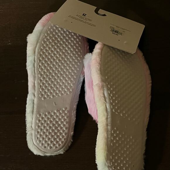 Kensie Cotton Candy Memory Foam Slippers Blue Pink Women's 9 - Picture 5 of 5